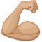 Flexed Biceps - Medium Light emoji on Facebook